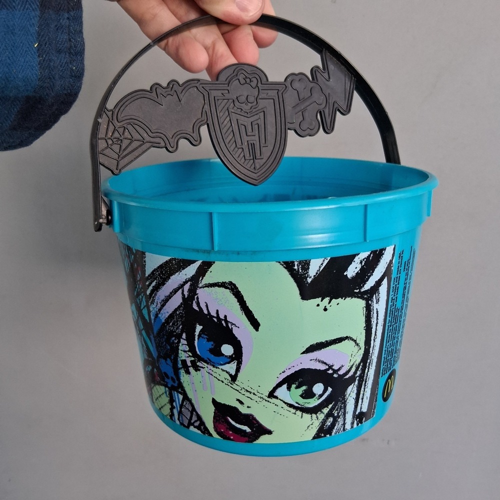 Monster High Frankie Stein Blue McDonald's Halloween Trick Or Treat Pail Bucket